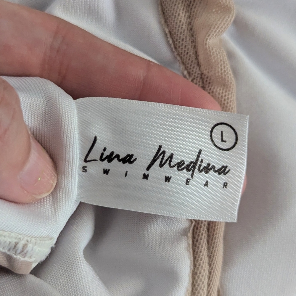 Ruffle V-Neck One-Piece Swimsuit in Dusty Mauve - Picture 8 of 12